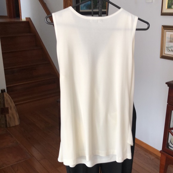 Periphery sleeveless wrap front ivory blouse - Picture 3 of 7